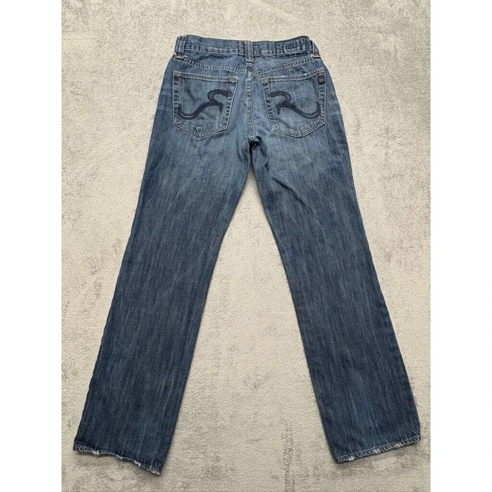 Rock & Republic‎ Straight Jeans Mens Blue Measured 29x31 Denim Embroidered